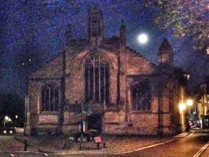 St Michael le Belfrey in moonlight