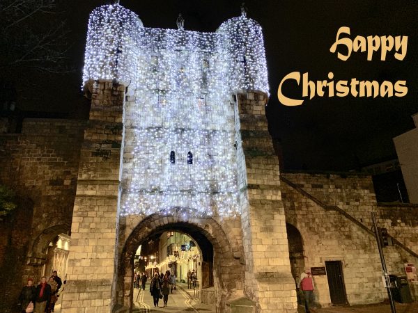 Christmas Lights on Bootham Bar, York