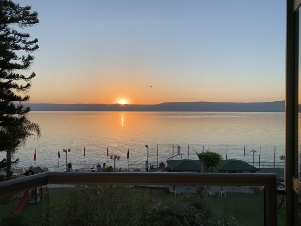 dawn over the Sea of Galilee