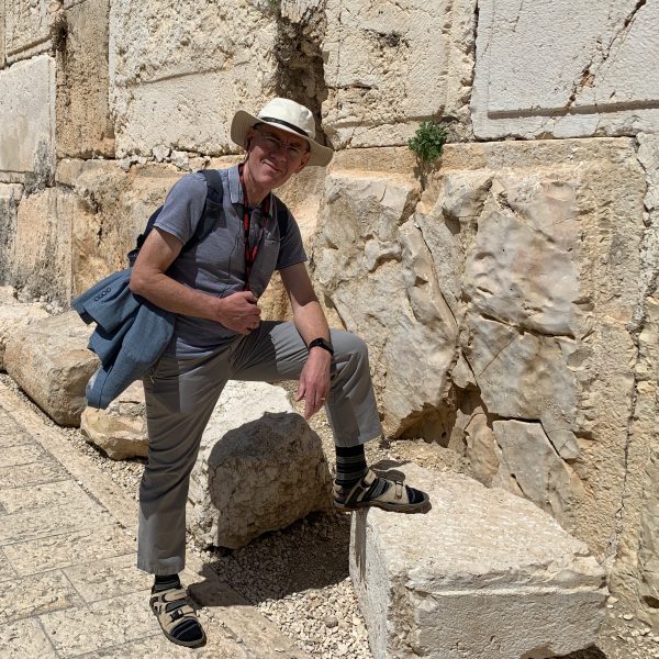 Barrie at the Temple Wall in Jerusalem